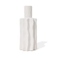 thumbnail image 4 of LuxenHome White Fluted 15-Inch Tall Stoneware Table Vase, 4 of 8