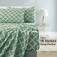 thumbnail image 5 of Lux Decor Collection Extra Soft Microfiber Deep Pocket Bed Sheets Set, 4 Piece King Bedding Sheets - Green, 5 of 7