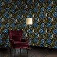 thumbnail image 2 of Peel and Stick Wallpaper Blue Birds Floral Dark Wall Mural 23.6in x 9.8ft Self Adhesive Removable Wall Paper Renter Friendly Wallpaper for Nursery Bedroom Cabinets, 2 of 8