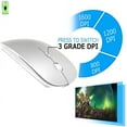 thumbnail image 2 of Souris Bluetooth Rechargeable pour MacBook/MacBook air/Pro/iPad, Souris Sans Fil pour MacBook/Ordinateur Portable/Notebook/iPad/Chromebook/PC (Argent), 2 of 7