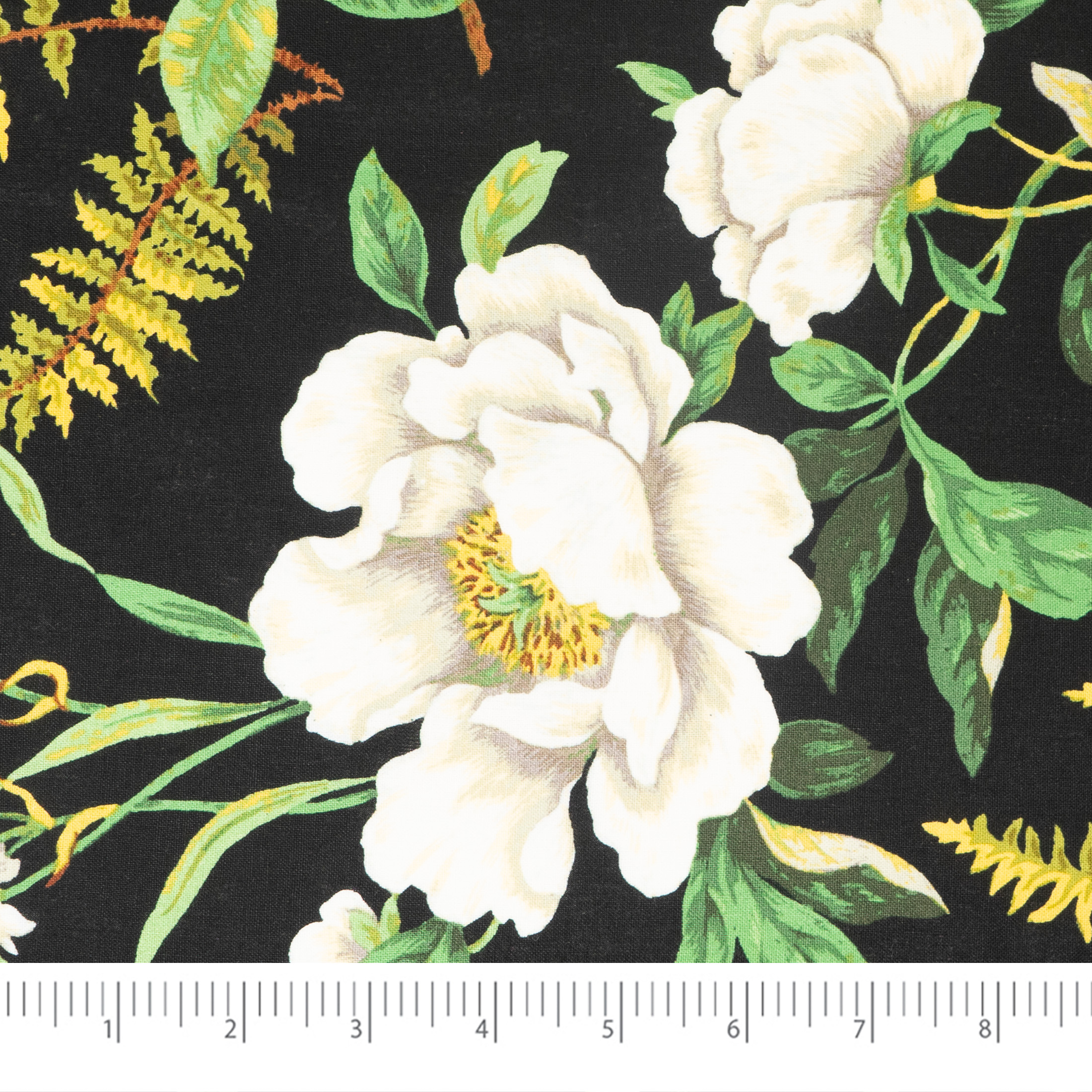 Waverly Inspirations 1 Yard Cut 100% Cotton Prints Fabric, Janemse Black, 44" Wide for Quilting & Sewing