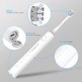 thumbnail image 4 of 240 Days Battery Life Rechargeable Electric Toothbrush for Adults,with 2500mAH Large Capacity, 8 Pack Replacement Brushheads,3 Classic Modes,2 Min Smart Timer Battery Toothbrush,White, 4 of 8
