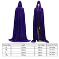 thumbnail image 2 of Capa con capucha de terciopelo Wosthever para boda de Halloween color violeta, 2 of 6