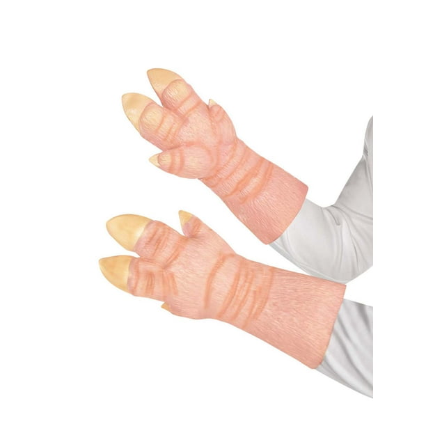 Pig Hooves Mens Adult Farm Animal Halloween Costume Latex Gloves