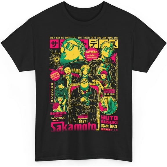 Sakamoto Days Merch Anime T-Shirt Crewneck Short Sleeve Tshirt Men/Women Harajuku Top M-75