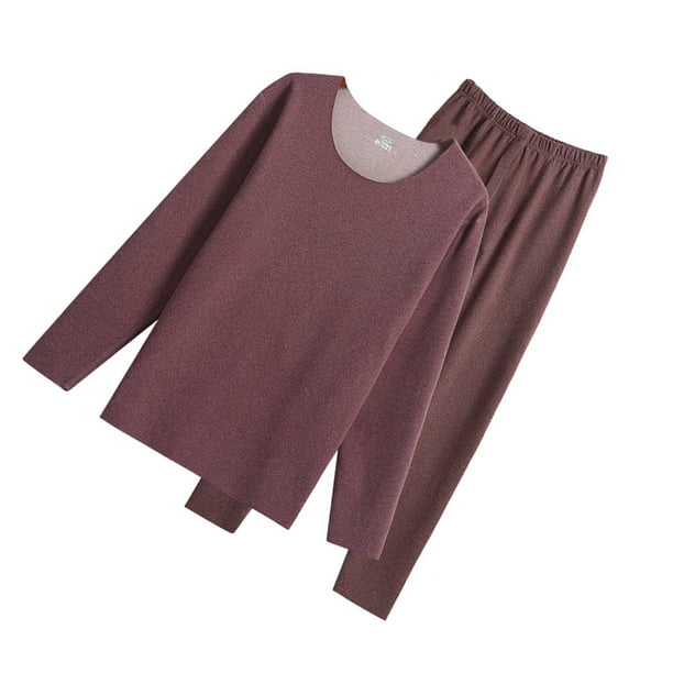 Qarigey Ropa interior térmica para hombre, capa base respetuosa con la piel, vestido cálido, ropa ajustada de invierno, ropa interior de otoño, conjuntos de ropa Vino tinto> 2XL NO8 Qarigey AP013689-08