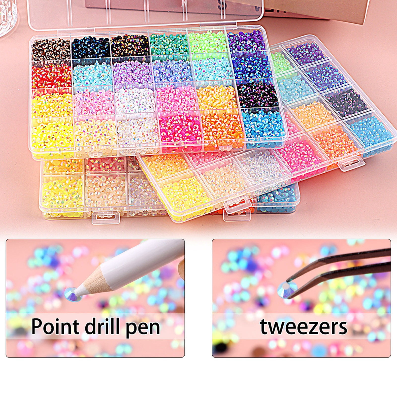 ERTZAE&nbsp;40 Color Resin Jelly Rhinestones For Bedazzling,Flatback Gems For Crafting,Bedazzling Kit For Clothing Shoes Book Diamond Art