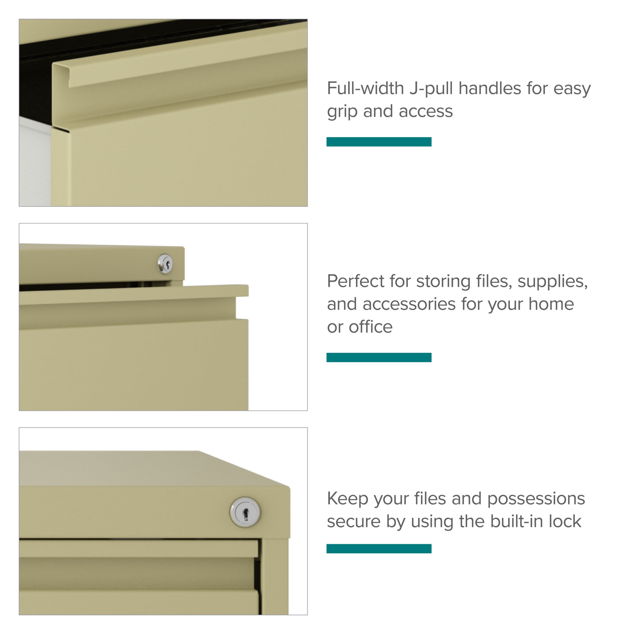 Hirsh 30 inch Wide 2 Drawer Lateral 101 File Cabinet for Home or Office, Putty