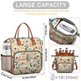thumbnail image 3 of Sac à Lunch Isolé Imprimé Esthétique Grande Boîte à Lunch Réutilisable Sac à Lunch Adulte Double Compartiment Sac à Lunch Étanche Sac à Lunch Pliable Multi-Poches, 3 of 6