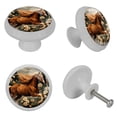 thumbnail image 4 of Horse Fluorescent Glow-in-the-Dark Drawer Pulls: 4-Pack Round Knobs with Screws - Ideal for Cabinets, Wardrobes, and Dressers - Unique Furniture Decor - Enhance with Door Knobs, 4 of 6