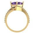 thumbnail image 4 of Solitaire with Accents Engagement Ring for Women - 2.3075ct Simulated Alexandrite in 14K Yellow Gold Promise Ring, 4 of 6