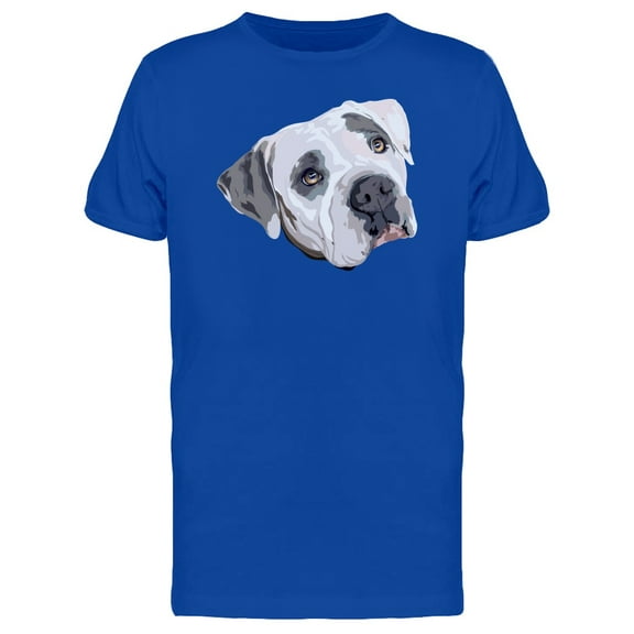 Cute Gray Pitbull Head T-Shirt Men -Image by Shutterstock, Male 3X-Large