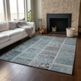 thumbnail image 6 of Addison Rugs Mayfield Washable Transitional Patchwork Teal Rectangle Rug, 9' x 12', 6 of 6