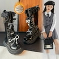 thumbnail image 2 of Warm Winter Boots Girls With Cute Bow Detail Cozy Lined Long Boots Kids Non Slip Sole Footwear Cold Weather Clothes, 2 of 8
