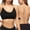 Black, variant on Women's Backless Bra Wireless Seamless Invisible Ice Silk Bra with Removable Padding Soft Lightweight Low Back Open Back Bra Adjustable Convertible Straps for Backless, Khaki,S