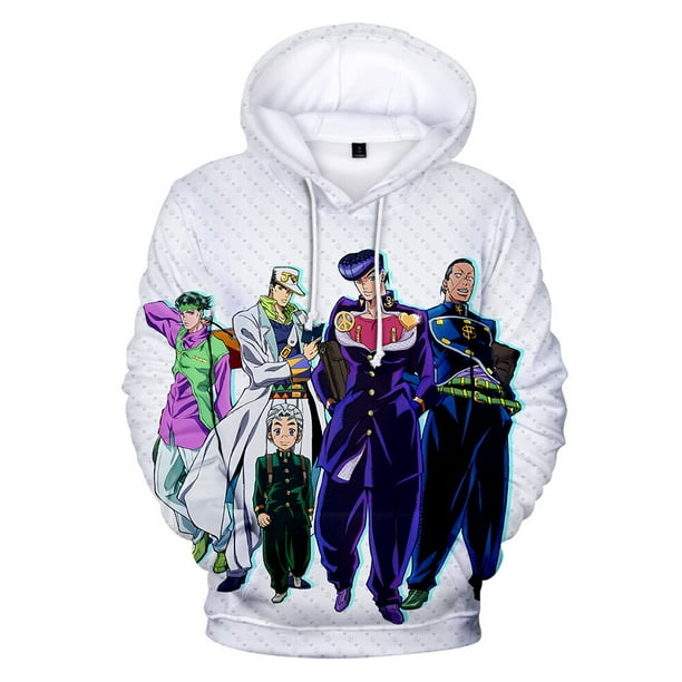 Sudaderas con capucha de JoJo's Bizarre Adventure, chaqueta informal para adultos y niños, tallas para niños, disfraz de Cosplay, jersey, Jersey Unisex07Niños 150 Deng Xun unisex