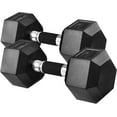thumbnail image 1 of Rubber Grip Encased Hex Dumbbells  Hand Weights With -Slip Pair, 1 of 7