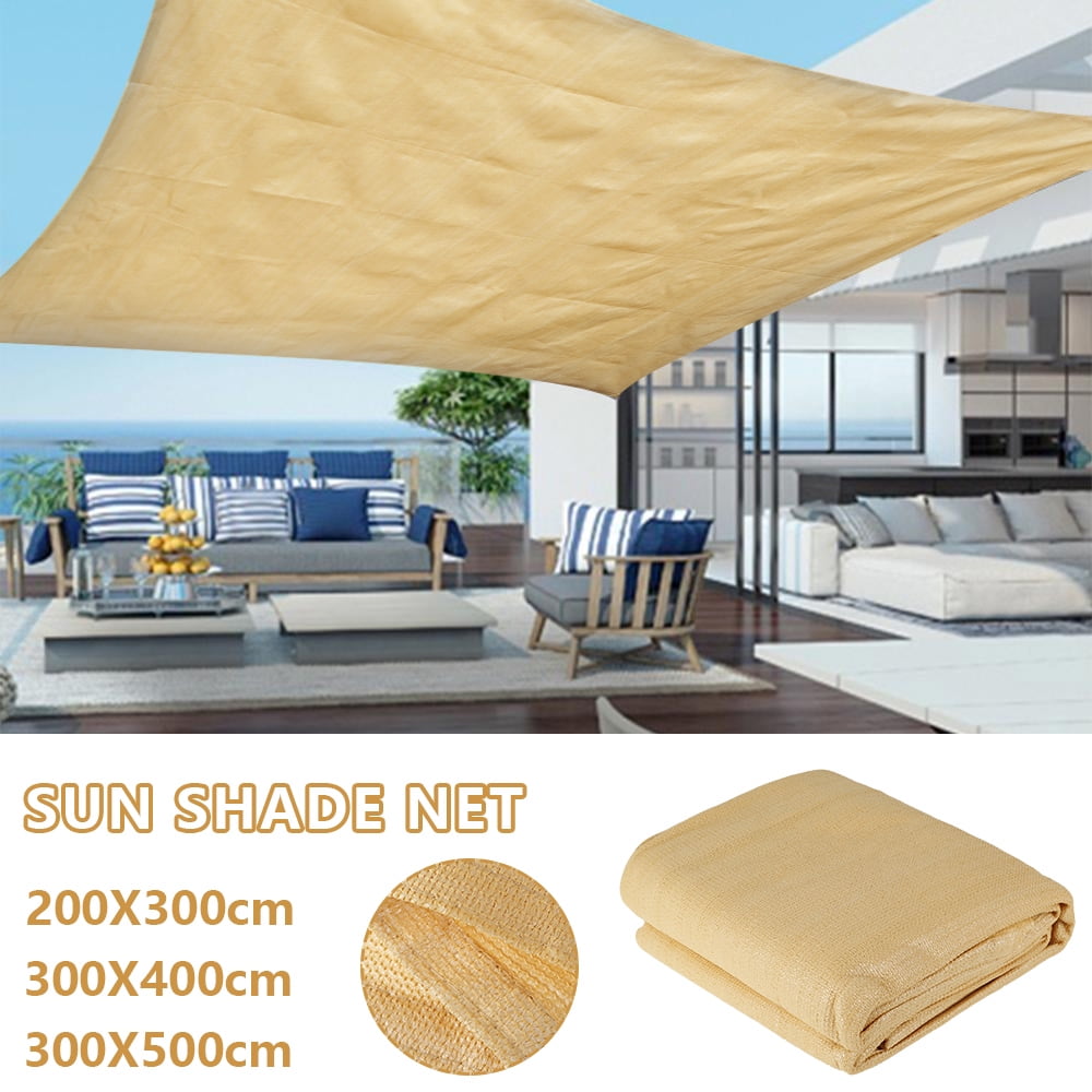 3m Sun Shade Sail Garden Canopy Awning Screen 98% UV Block Square Cream 