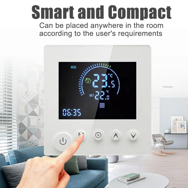 Programmable Smart Wall Thermostat NTC Sensor LCD Display Touch Button Water Heating Warm Floor Underfloor Digital Thermoregulator Temperature