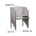 thumbnail image 5 of Flash Furniture Kevin Starter Student Study Carrel for Testing Centers and Classrooms, Gray, 5 of 10