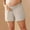 Beige, variant on Dihao Shorts for Women Maternity Hiking Shorts Summer Solid High Elastic with Drawstring Shorts Quick Dry Waterproof 5" Workout Sports Shorts Outdoor Casual Maternity Shorts
