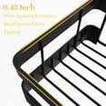 thumbnail image 2 of RicheMake Adhesive Shower Caddy, Heavy-Duty Black Shower Organizer with 44lbs Load & 0.43" Wire Spacing, Rustproof Stainless Steel Bathroom Shelves, Includes Toothbrush & Soap Holders, 2 of 7