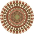 thumbnail image 1 of Ahgly Company Machine Washable Indoor Round Transitional Red Area Rugs, 7' Round, 1 of 7