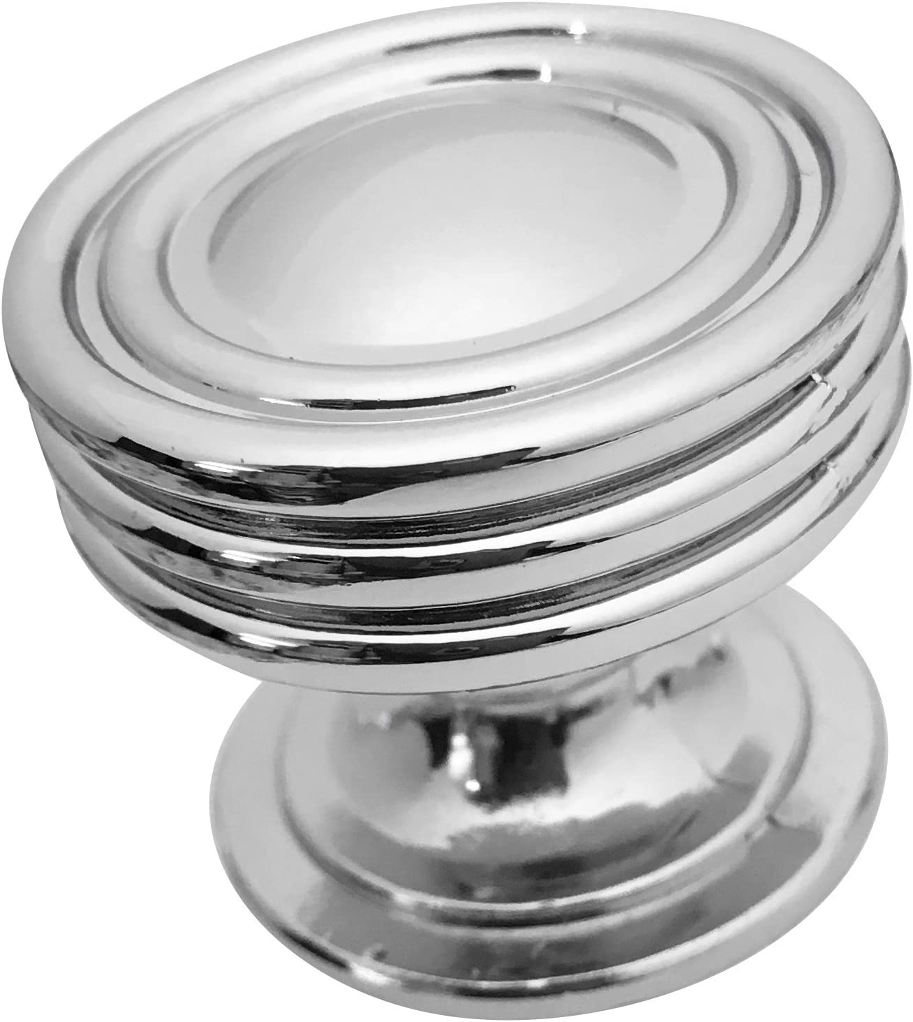 Polished Chrome Cabinet Knob by Southern Hills, Round Cabinet Knobs, 1 1/4 Inch Diameter, Pack of 5 Knobs, Chrome Cabinet Knobs, Cupboard Knobs, Kitchen Cabinet Knobs Chrome, SHKM008-CHR-5 - image 1 of 3