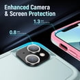 thumbnail image 4 of Funda para iPhone 13, iPhone 14, con soporte magnético para coche y anillo de protección de doble capa, resistente a golpes, de grado militar, para mujer y niña, verde y rosa, 4 of 8