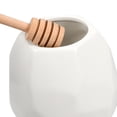 thumbnail image 3 of CRILSTYLEO 1Set Stable Ceramic Honey Pot with Lid White Container for Easy Kitchen Storage, 3 of 8