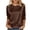 Coffee, variant on Tbopshirt Womens Blouses Summer Tops for Women Spring Summer Satin Three-Quarter Sleeve Round-Neck Solid Color Pullover Top,Hot Pink