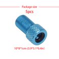 thumbnail image 4 of Greeniant Adaptador de válvula de 5 piezas Colores surtidos Material premium de gran Presta Cap Tube Pump Tool Convertidor Presta a Schrader Ciclismo Azul claro Greeniant OD003468-07, 4 of 6