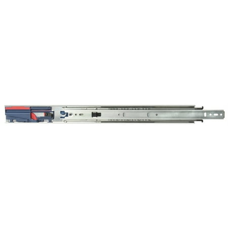 Knape & Vogt 8450FMP 22 Drawer Slide, 22 in L Extension, 100 lb, 1/2 in W Rail, Anochrome