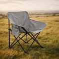 thumbnail image 2 of Sillas de Camping Plegables de Lona para Campamento y Playa Sillas para Exterior con Estructura de Acero y Funda Transportadora Set 4 Sillas Gris, 2 of 6
