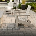 thumbnail image 4 of DuroGreen Aria Adirondack Chair Set Made With All-Weather Tangent Sustainable Lumber, 2 Chairs, 1 Side Table, Oversized, High End Patio Furniture for Porch, Lawn, Deck, No Maintenance, Paper Birch, 4 of 7