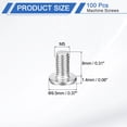 thumbnail image 2 of M5-0.8 x 8mm 100 Pcs Vis Rondes Plates en Métal pour Machine d'Entraînement Phillips, 2 of 6