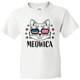 thumbnail image 3 of Inktastic 4th of July Meowica Cat in Flag Sunglasses Youth T-Shirt, 3 of 5
