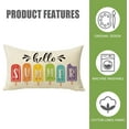 thumbnail image 3 of Hello Summer Lumbar Decorative Rectangle Pillow Cover 12 x 20, Popsicle Ice Cream Porch Patio Outdoor Pillowcase, Seasonal Farmhouse Sofa Couch Cushion Case Home Decoration, 3 of 6