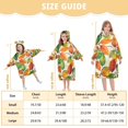 thumbnail image 4 of FORMRS Wearable Blanket Hoodie with Sleeves for Kids Cozy Flannel Sweatshirt, Beige Leaves, 4 of 7