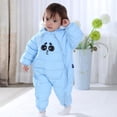 thumbnail image 4 of LOVEBAY Baby Winter Snowsuit Hooded One-Piece Jumpsuit with Gloves Feet Zipper Warm Padded Sleepsuit 0-24M, 4 of 9