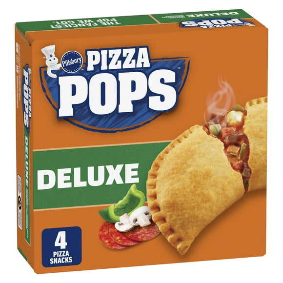 Pillsbury Pizza Pops, Deluxe, Collations Pizza Surgelées, 380 g, 4 unités 4 collations pizzas, 380 g