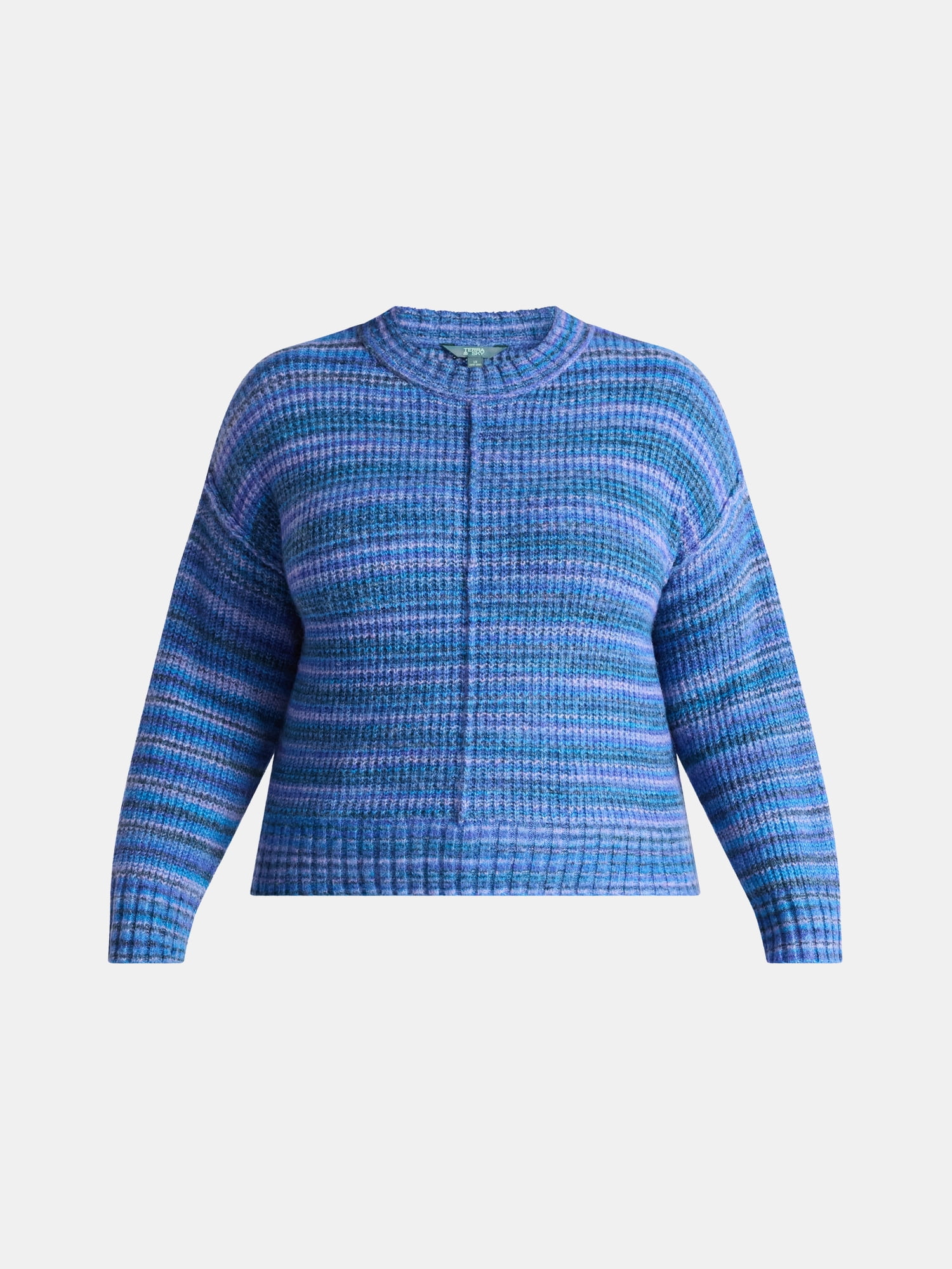 Terra & Sky Women's Plus Space Dye Sweater, Size 0X-5X