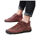 thumbnail image 3 of Mepaouo Mens Casual Leather Shoes Ankle Chukka Boots Lightweight Slip on Mid top Walking Driving Loafers, 3 of 5