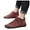 Red, variant on Mens High Top Fashion Sneakers Casual Leather Lace up Non Slip Barefoot Hiking Shoes Outdoor Ankle Booties