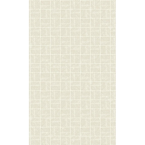 White Geometric Squares Textured Wallpaper, Double Roll, 57 sqft