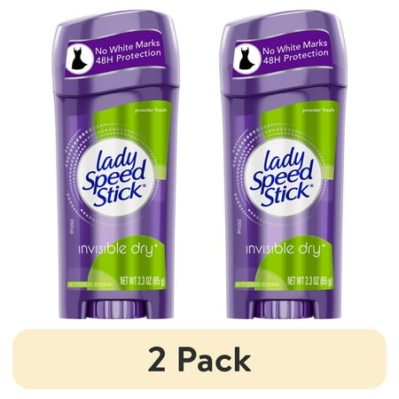 (2 pack) Lady Speed Stick Antiperspirant Deodorant Invisible Dry Powder Fresh 2.30 oz