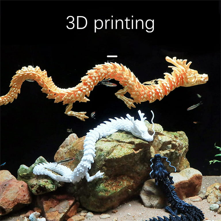 3D Printed Dragon Flying Snake Animal Figurines Home Decor with Flexible  Movable Joints, Sturdy Durable Ancient Mythical Beast Monster Action  Figures