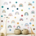 thumbnail image 1 of Rainbow Star Dot Wall Decal Stickers for Boys Girls Kids Bedroom Removable Rainbow Wall Stickers for Nursery Room DIY Decorations, 1 of 5
