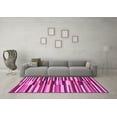 thumbnail image 3 of Ahgly Company Indoor Square Abstract Pink Contemporary Area Rugs, 7' Square, 3 of 4