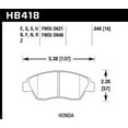 thumbnail image 2 of Hawk 02-06 RSX (non-S) Front / 03-09 Civic Hybrid / 04-05 Civic Si HP+ Street Rear Brake Pads Fits select: 2007-2012,2013 HONDA FIT, 2 of 4